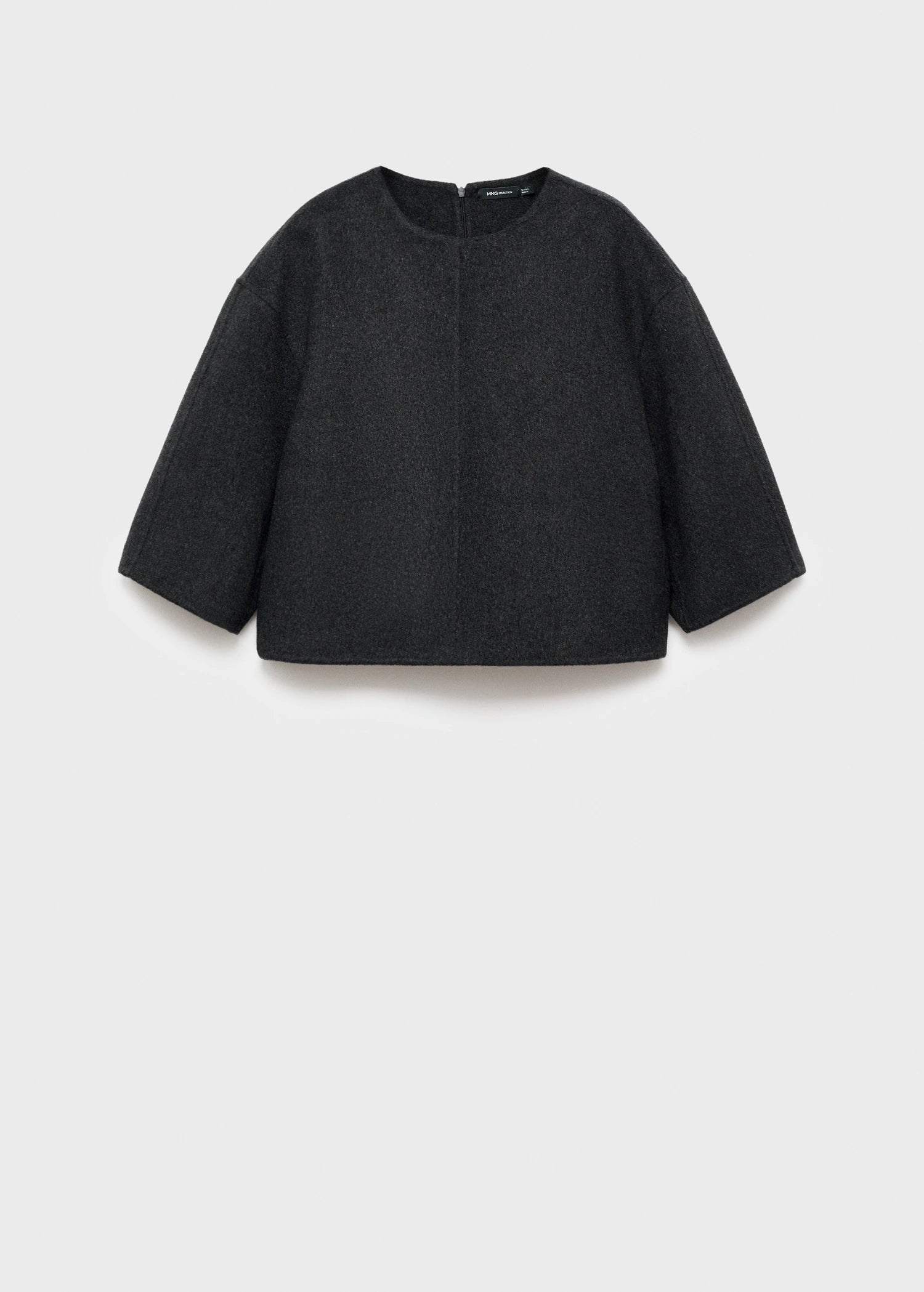 Wool Top With Three Quarter Sleeve