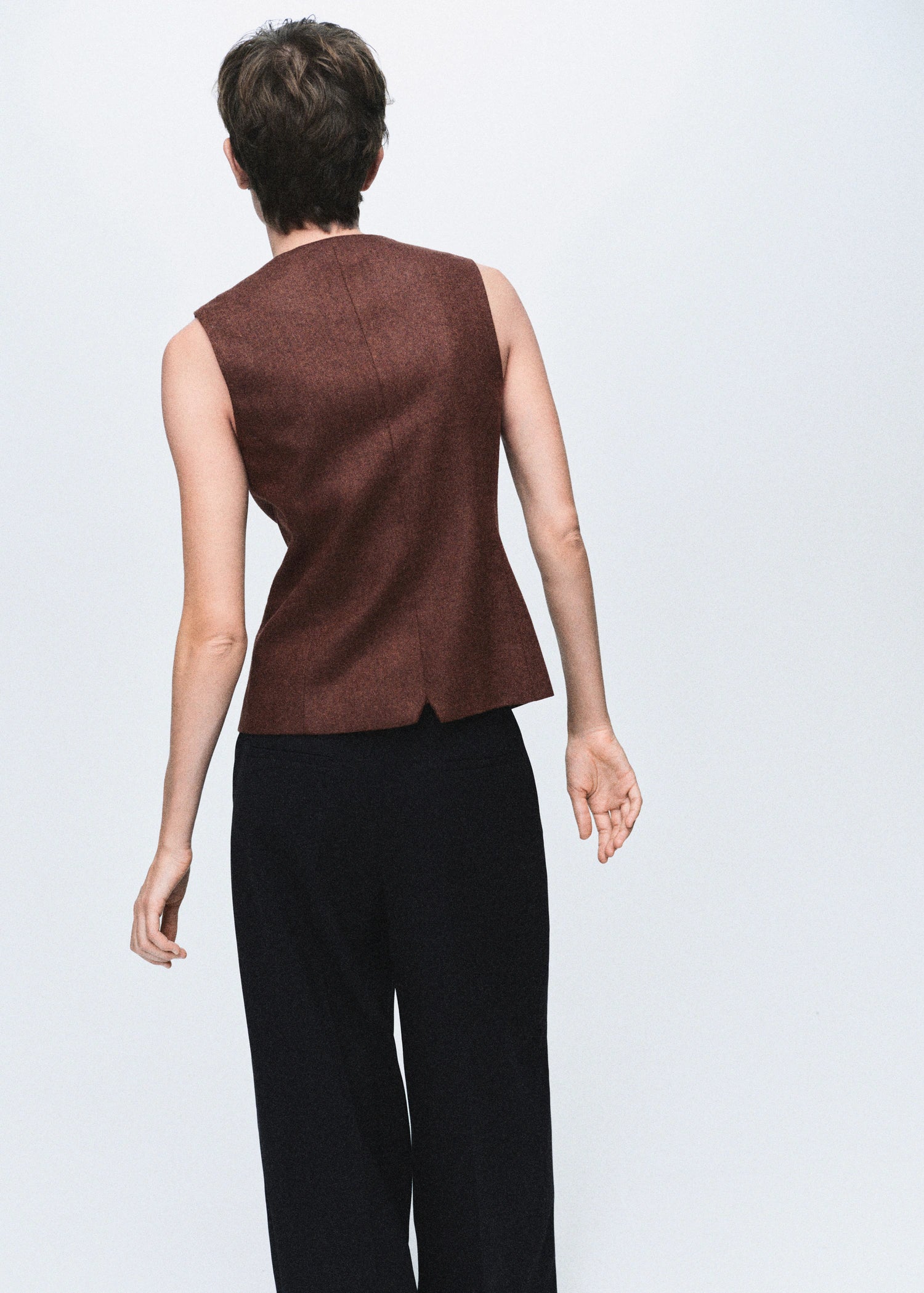 Wool Blend Gilet With Buttons