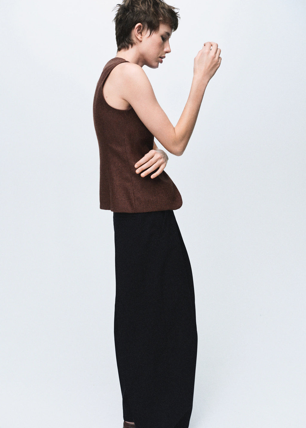 Wool Blend Gilet With Buttons