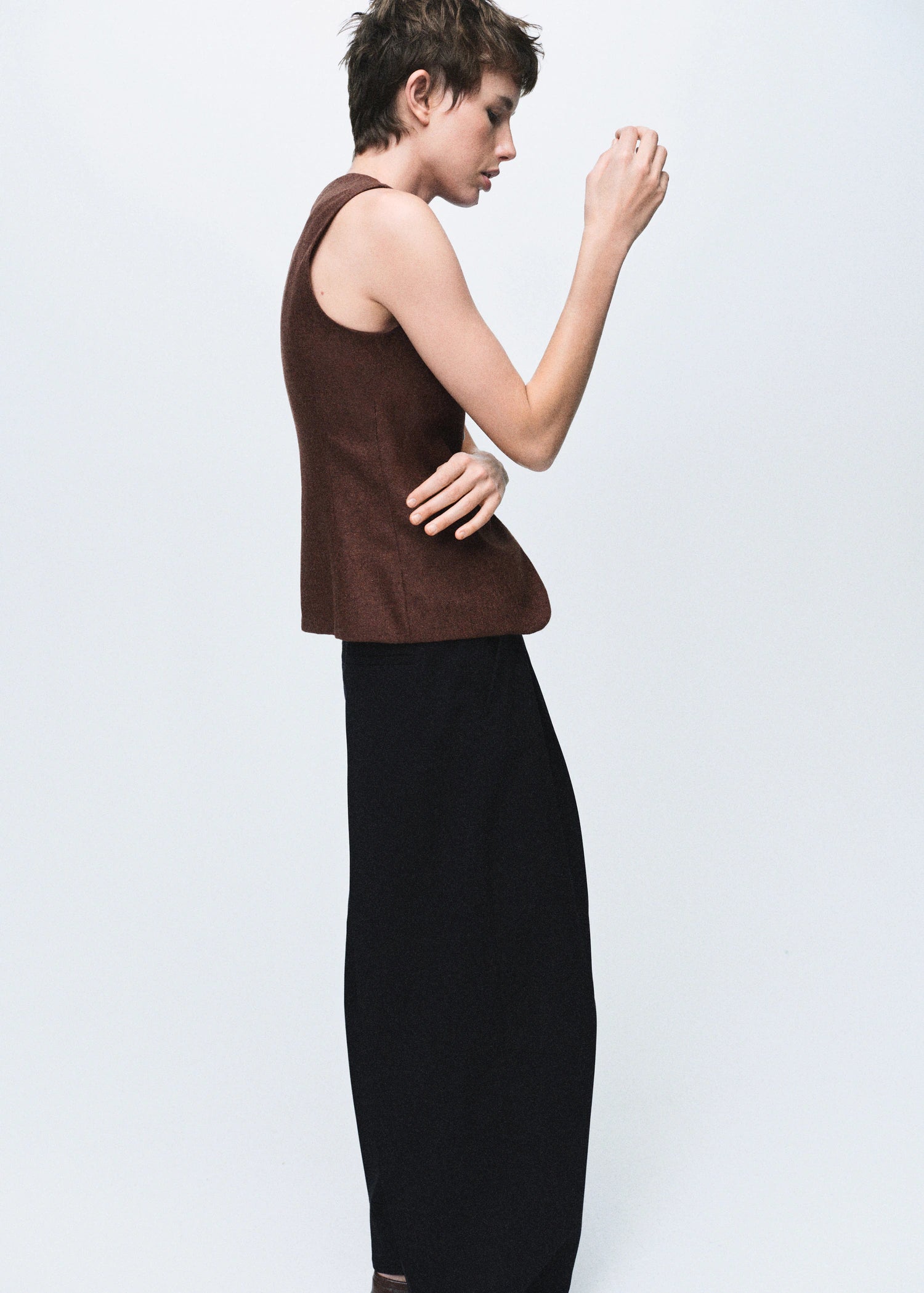 Wool Blend Gilet With Buttons