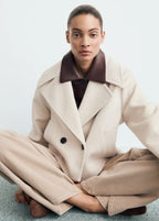 Wool Blend Jacket With Maxi Lapels
