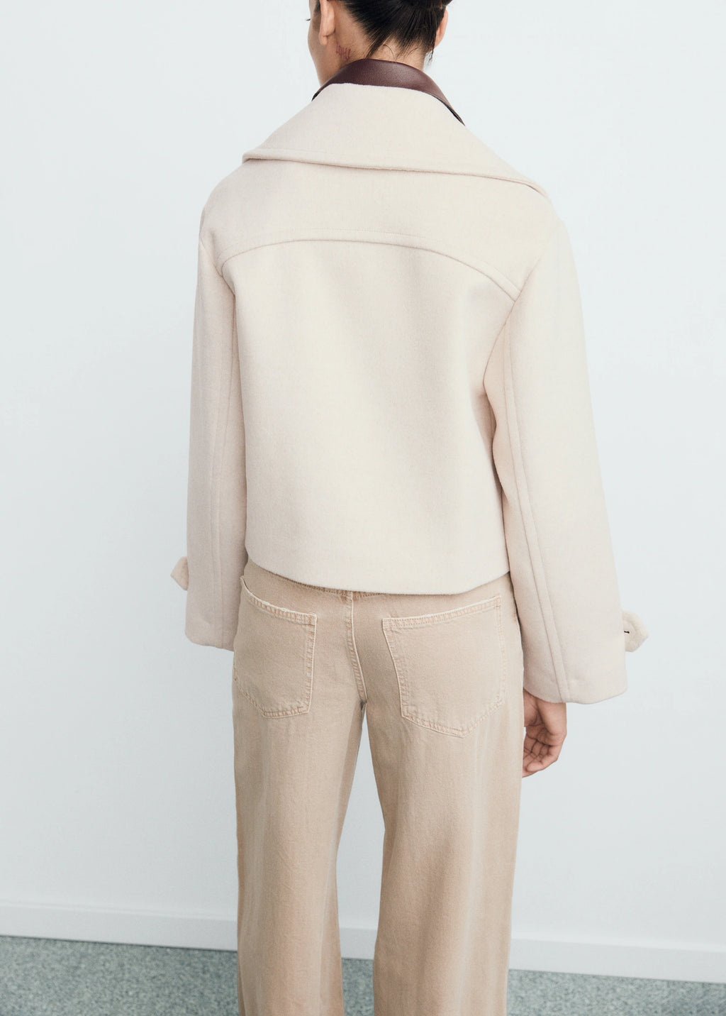 Wool Blend Jacket With Maxi Lapels