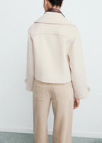 Wool Blend Jacket With Maxi Lapels