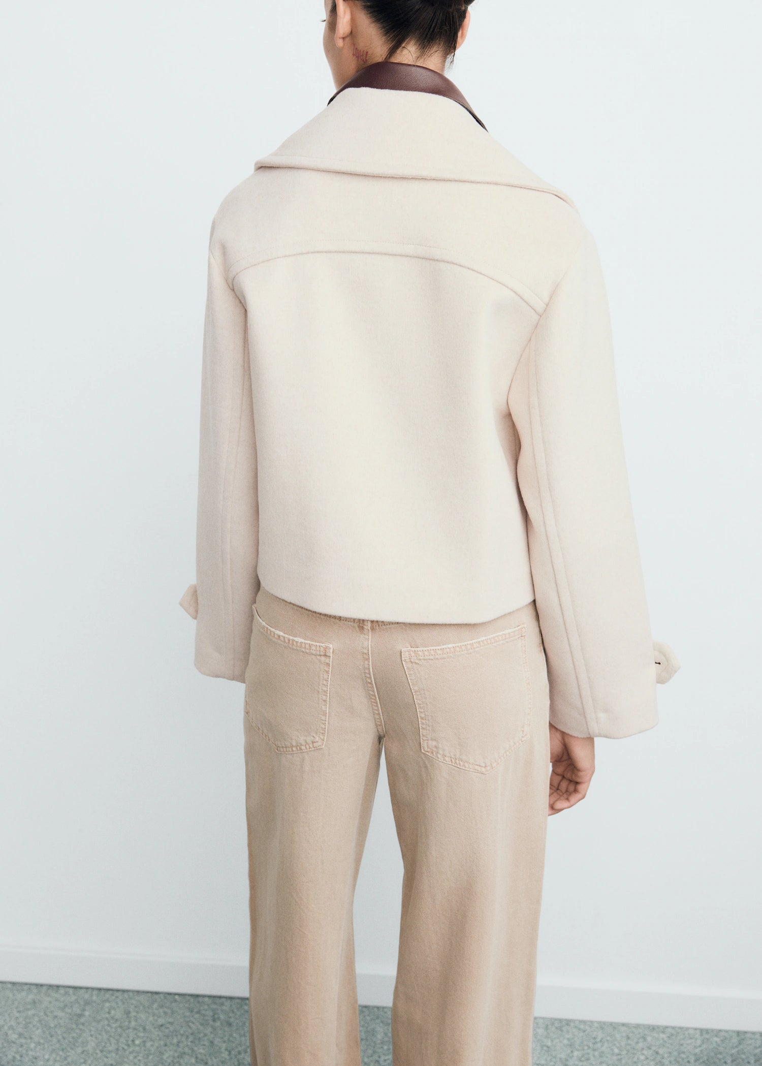 Wool Blend Jacket With Maxi Lapels