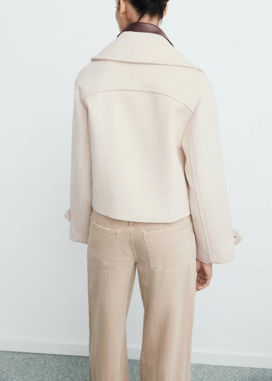 Wool Blend Jacket With Maxi Lapels