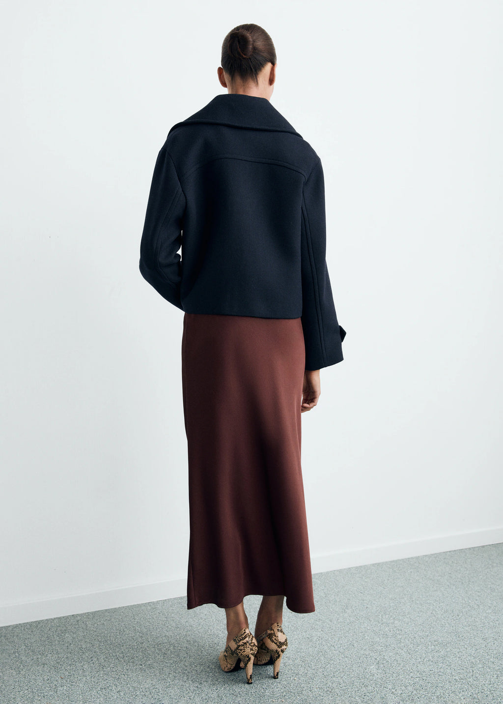 Wool Blend Jacket With Maxi Lapels