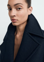 Wool Blend Jacket With Maxi Lapels