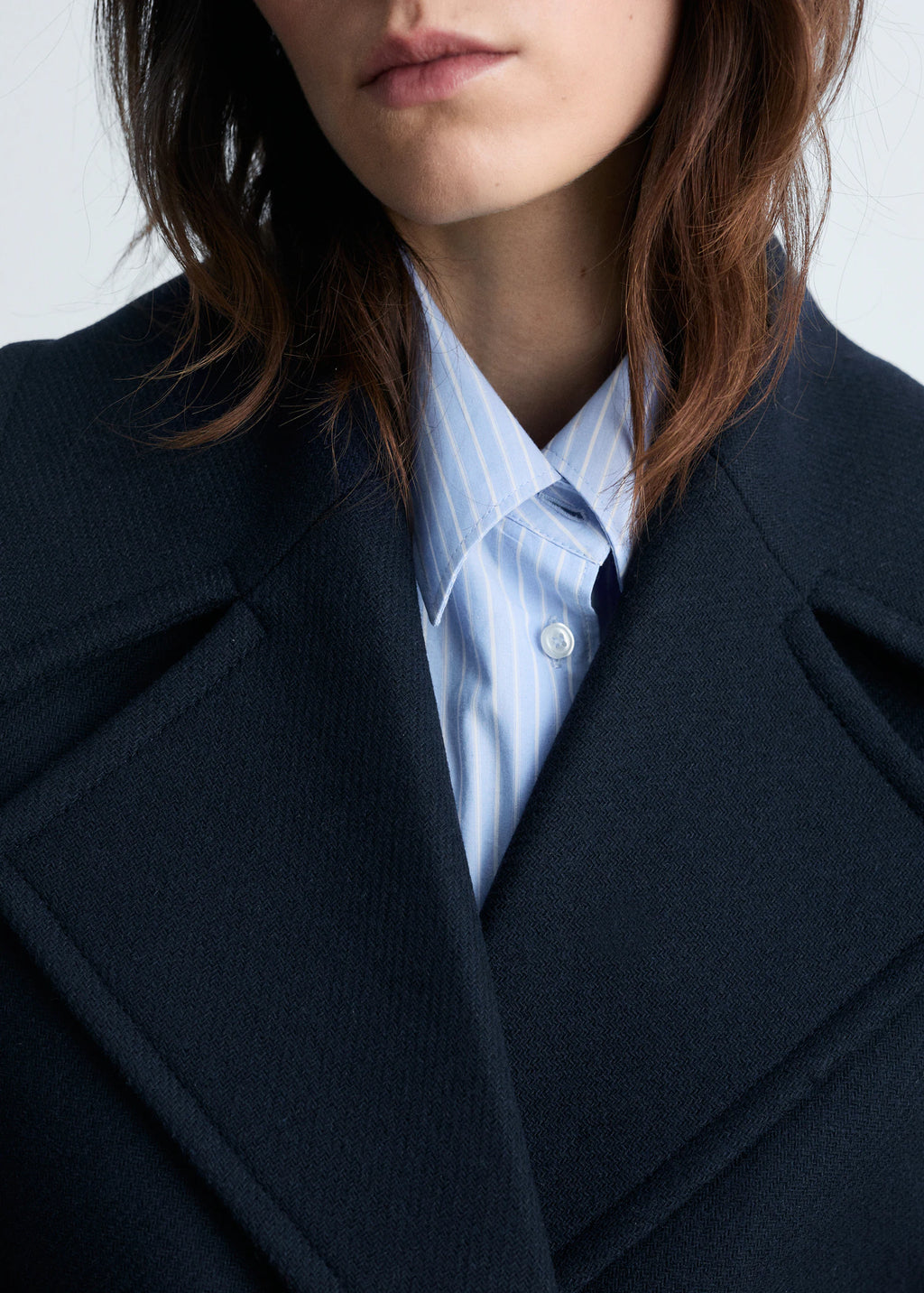 Wool Blend Jacket With Maxi Lapels