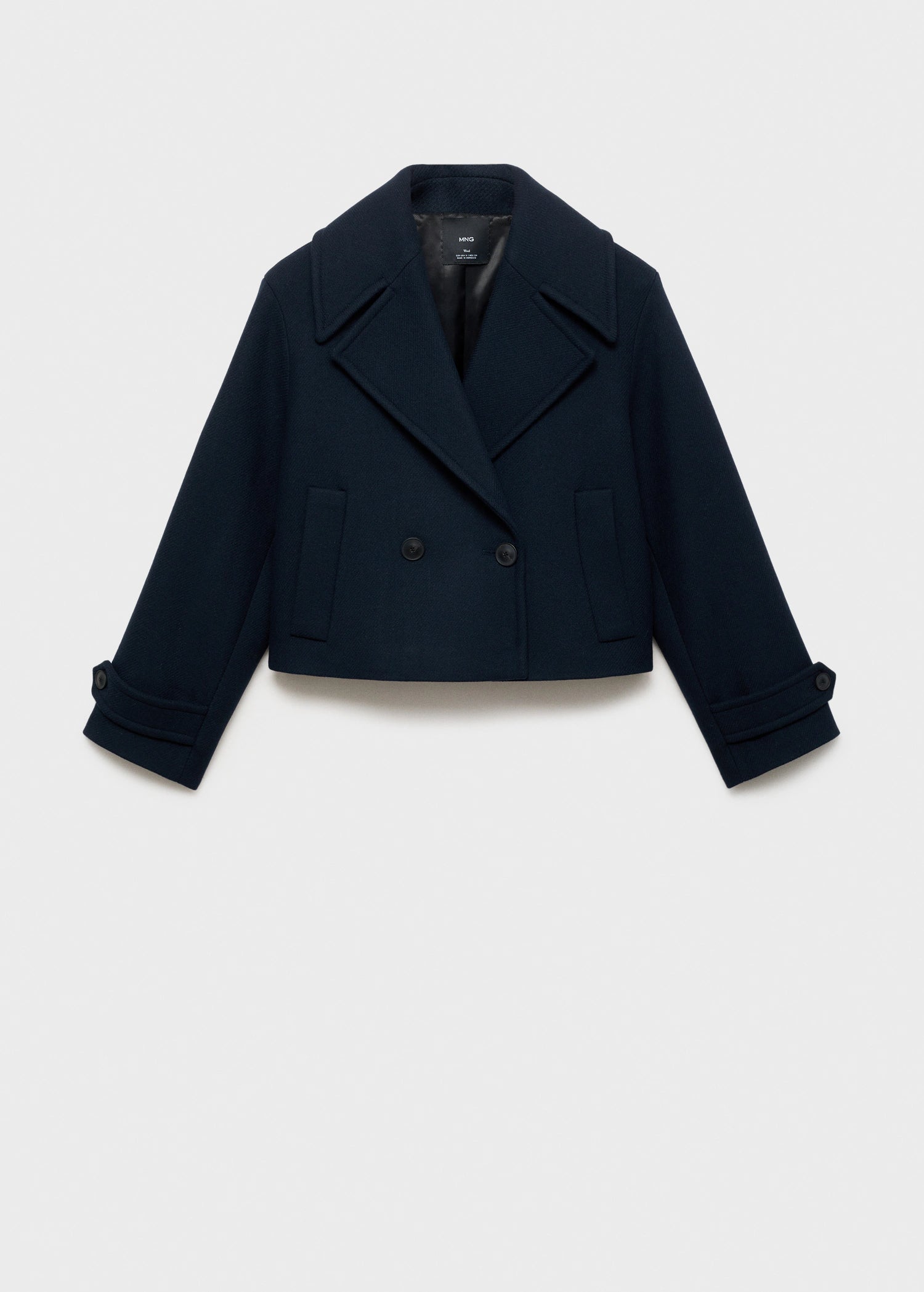 Wool Blend Jacket With Maxi Lapels