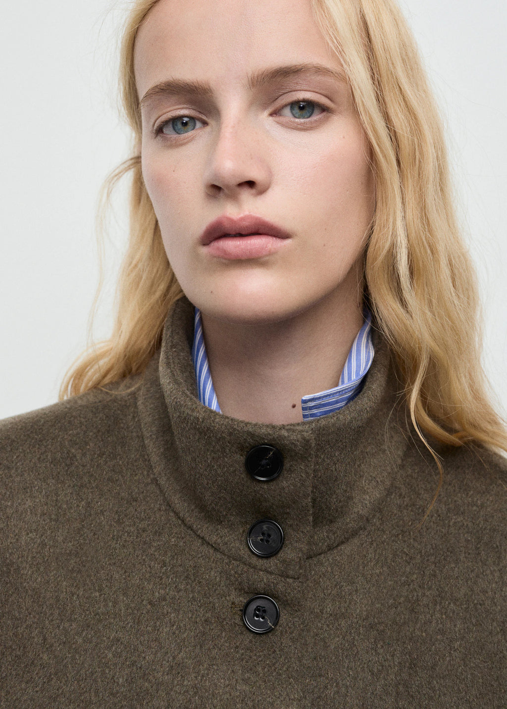 Wool Blend Jacket With Pockets