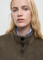 Wool Blend Jacket With Pockets