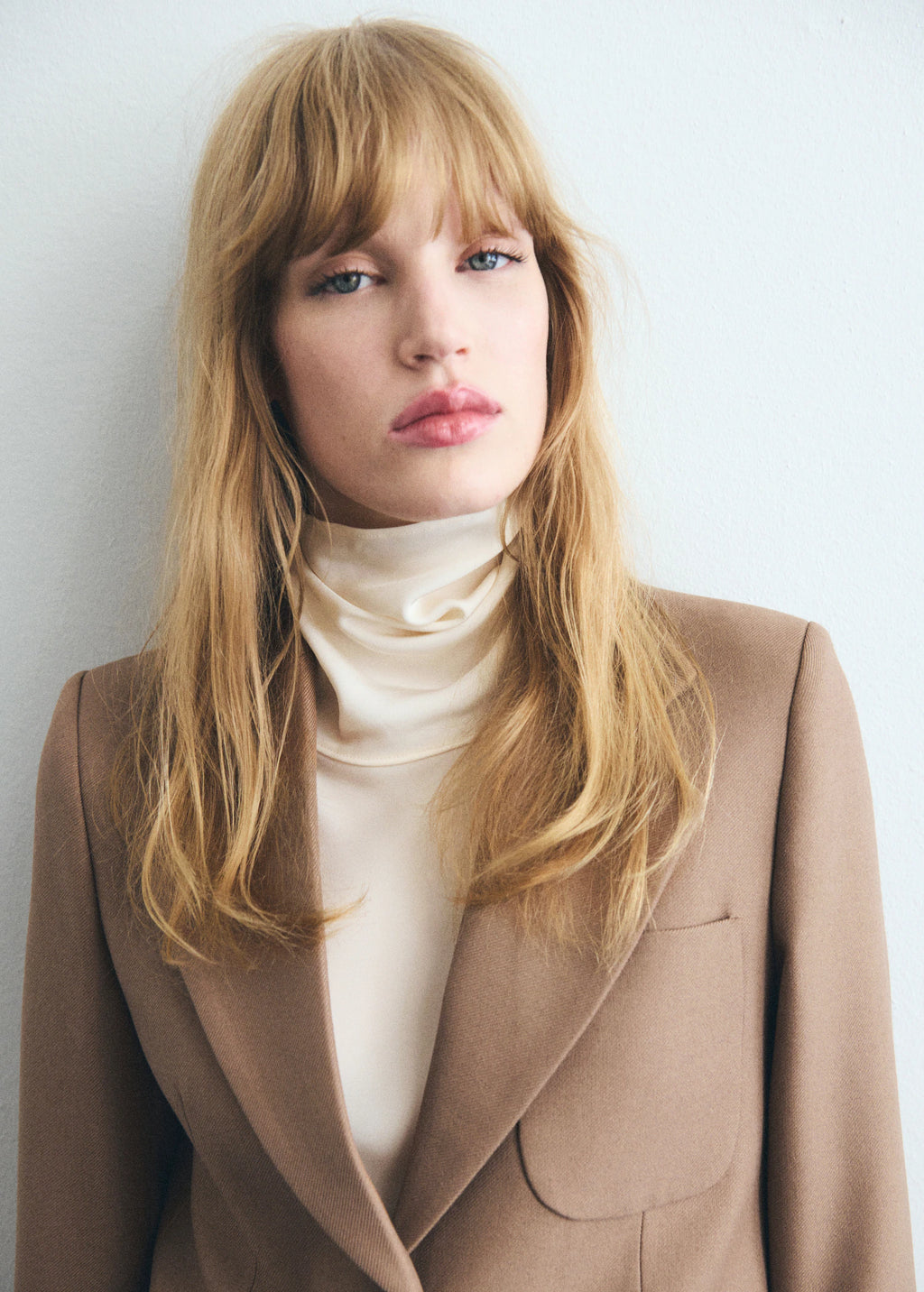 Wool Blend Suit Jacket With Pockets