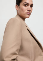 Wool Blend Suit Jacket With Pockets