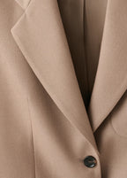 Wool Blend Suit Jacket With Pockets