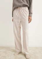Woven Striped Flannel Trousers