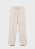 Woven Striped Flannel Trousers