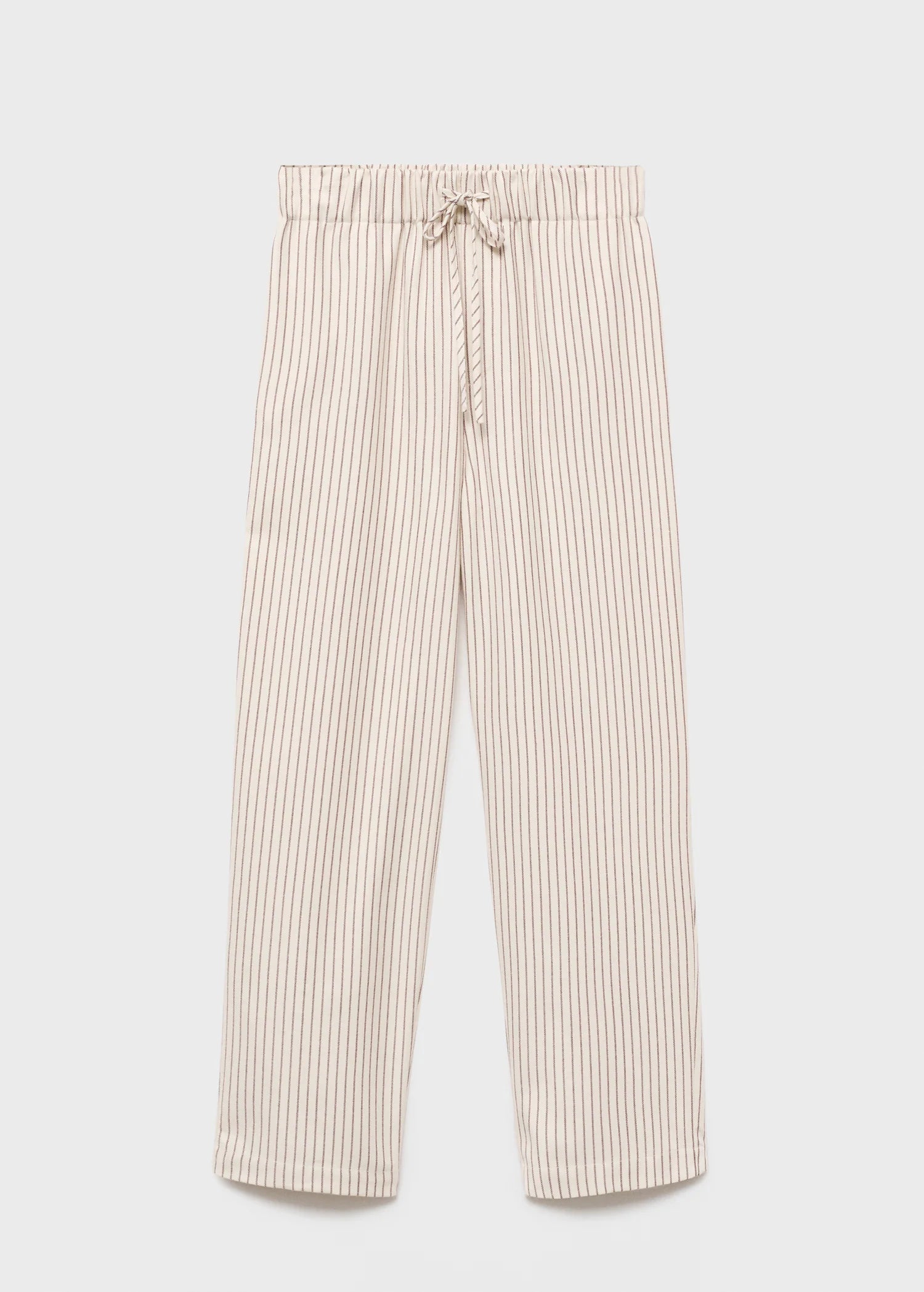 Woven Striped Flannel Trousers