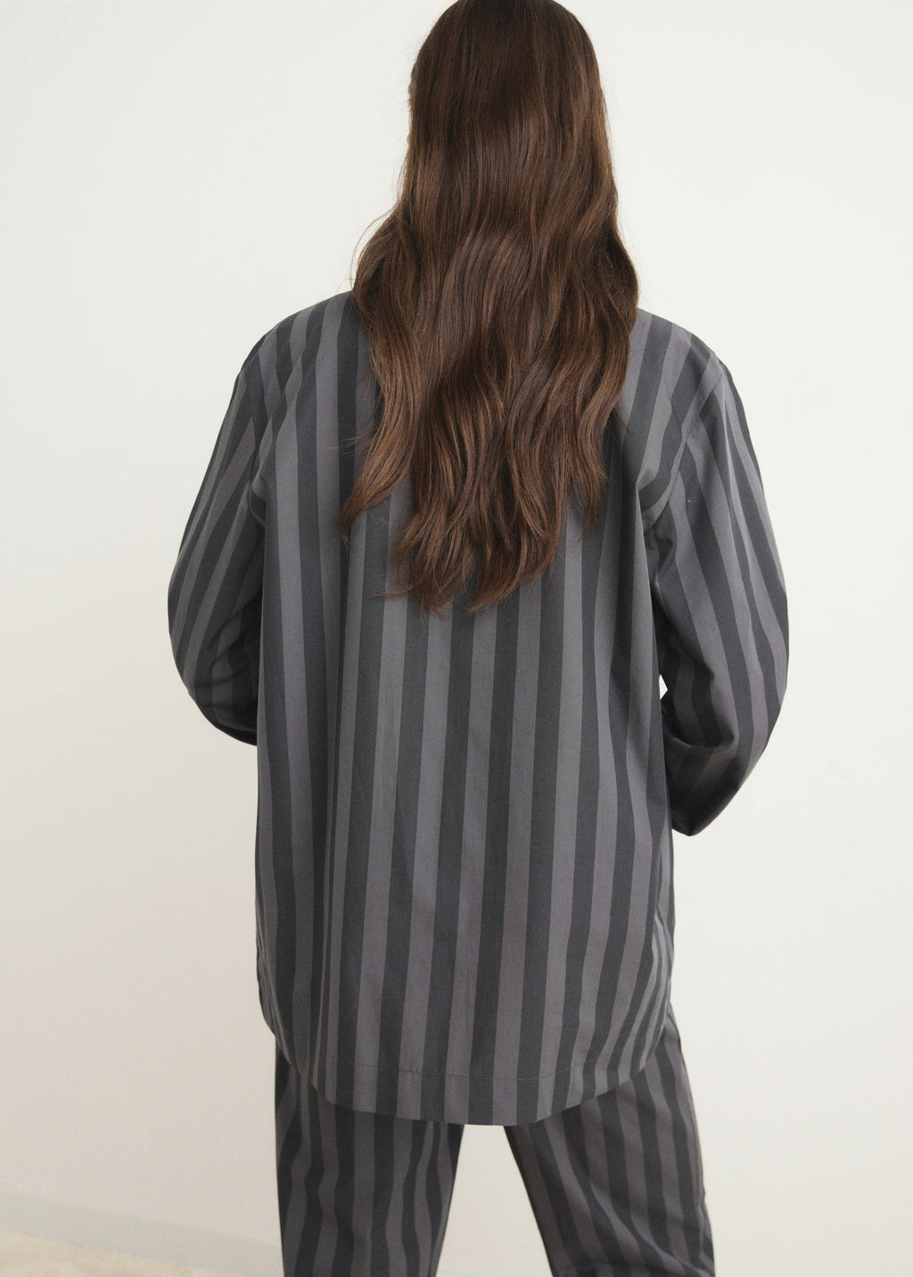 Woven Striped Pyjama Top