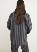 Woven Striped Pyjama Top
