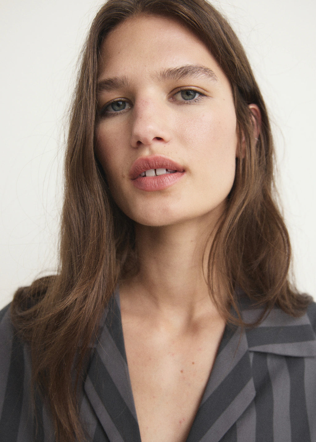 Woven Striped Pyjama Top