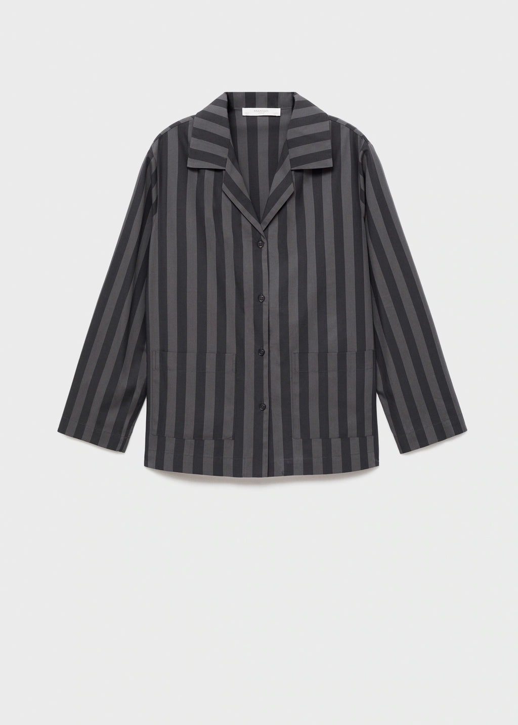 Woven Striped Pyjama Top