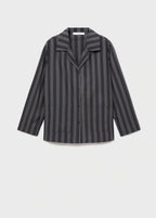 Woven Striped Pyjama Top
