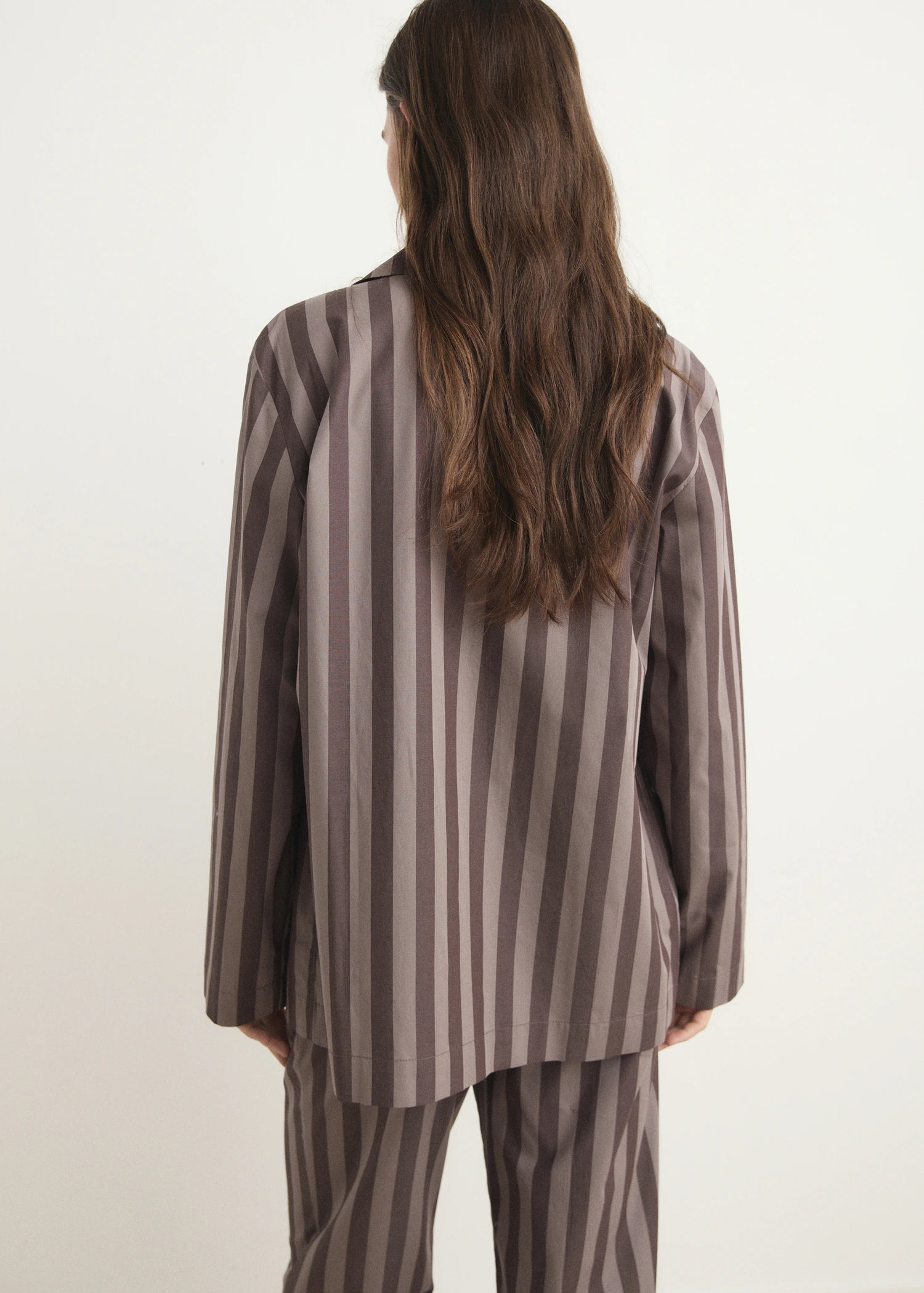 Woven Striped Pyjama Top