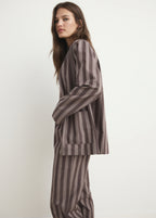 Woven Striped Pyjama Top