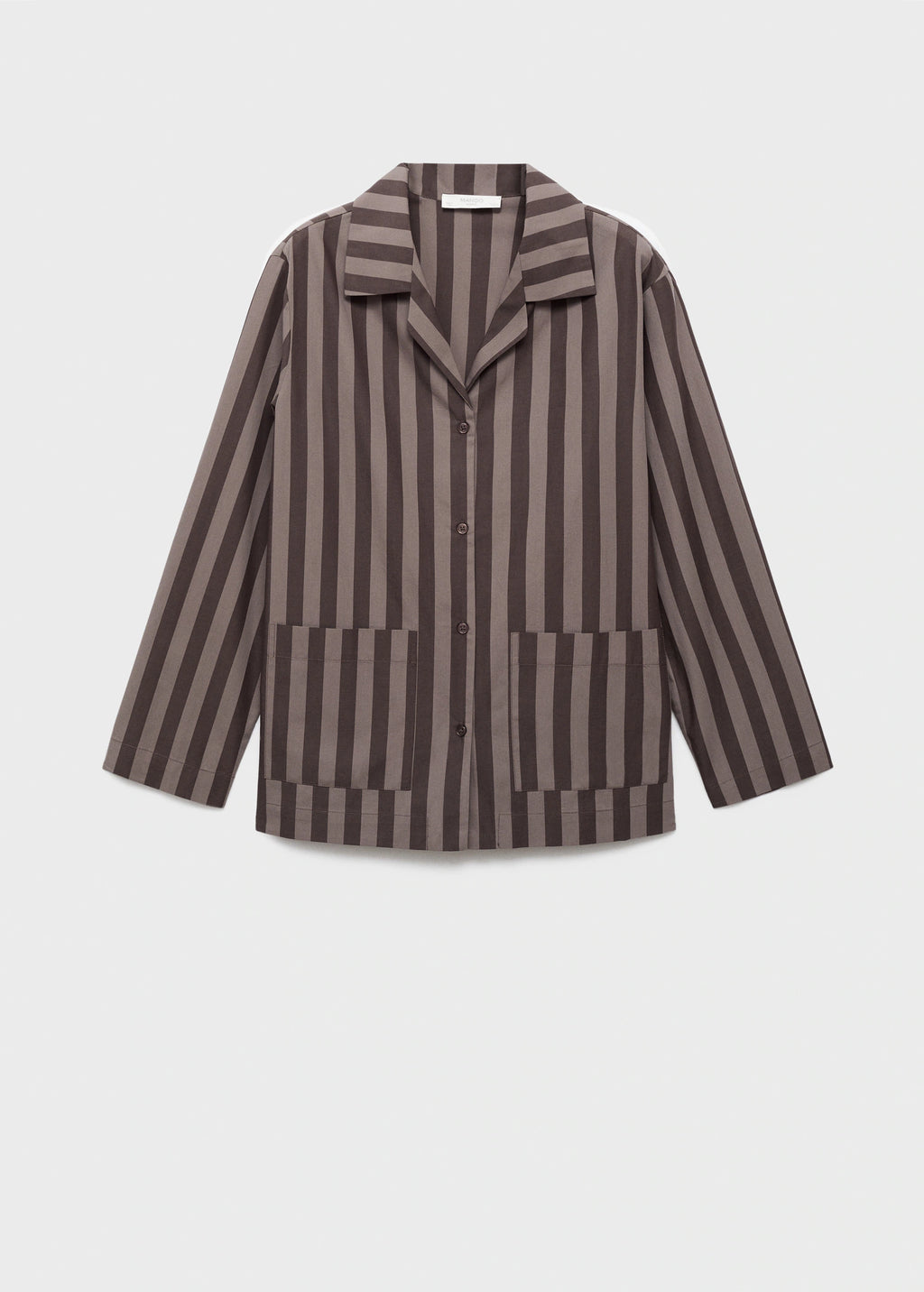 Woven Striped Pyjama Top