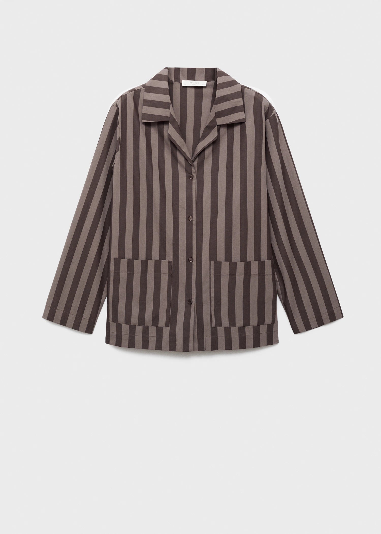Woven Striped Pyjama Top