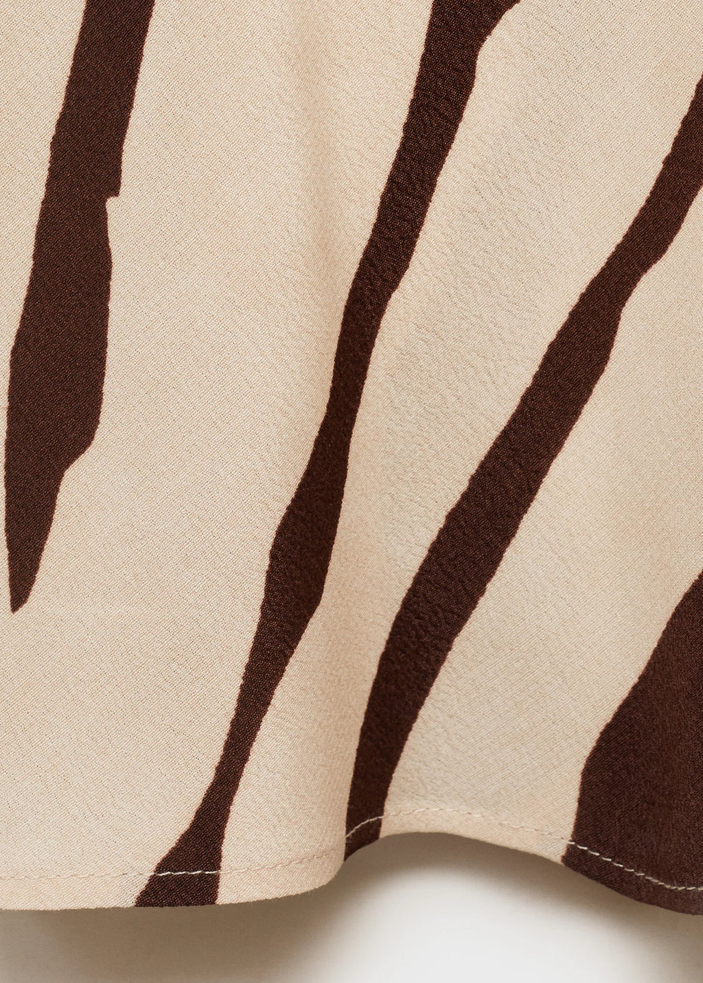 Zebra Print Dress With Draped Neckline