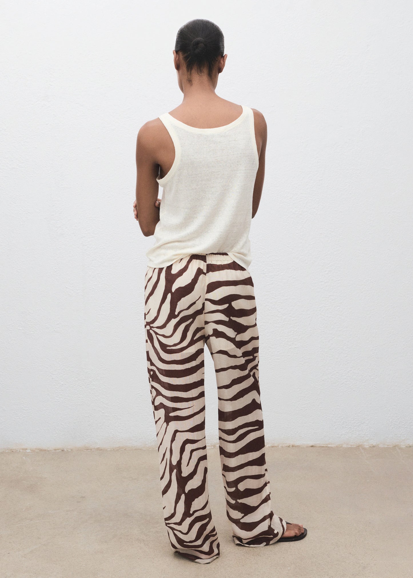 Zebra Print Fluid Trousers