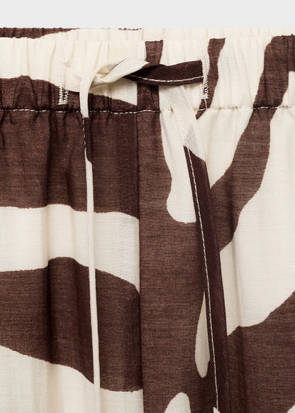 Zebra Print Fluid Trousers