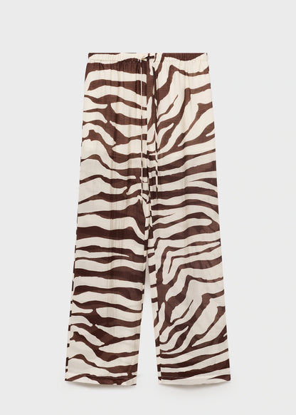 Zebra Print Fluid Trousers